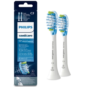 Philips Refiller Sonicare C3 Premium Plaque Blanc, 2-pack