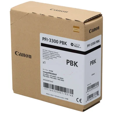 Canon Canon PFI-3300 Blekkpatron Svart foto PFI-3300PBK Modsvarer: N/A