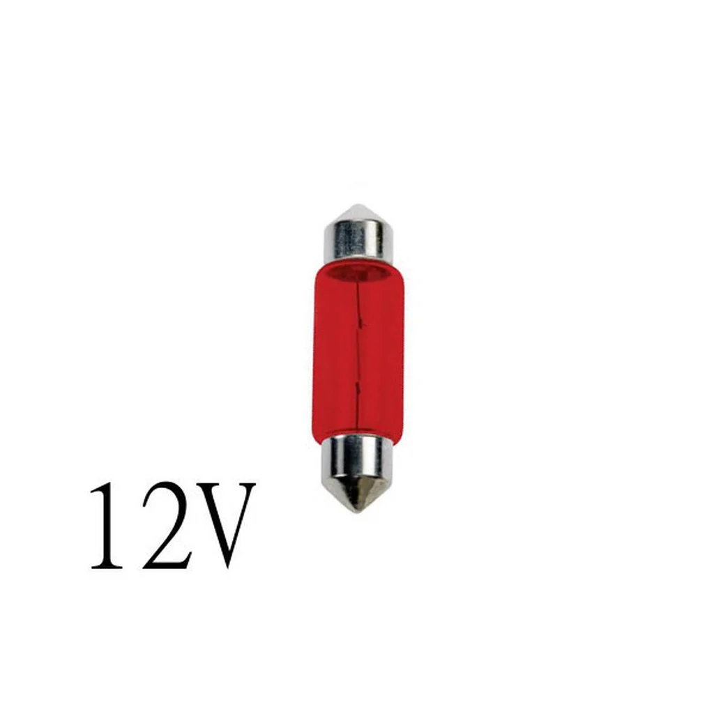 Bosma spollampa röd 11x36 S8,5 5W 12V