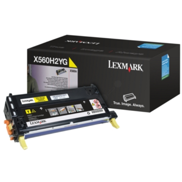 Lexmark Tonerkassett gul 10.000 sider, høy kapasitet X560H2YG Tilsvarer: N/A