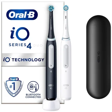 Oral-B Oral-B iO4 Series 4 Duo Eltandbørste Black/White 4210201414742 Modsvarer: N/A