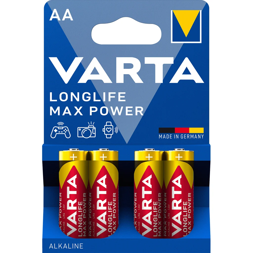 Varta Longlife Max Power batteri - AA, 4-Pack