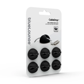 Bluelounge CableDrop 6-pack, Musta