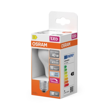 OSRAM LED Normaali 40 Himmennettävä Matta 3,4W 840 E27 4099854464935 Vastaa: N/A