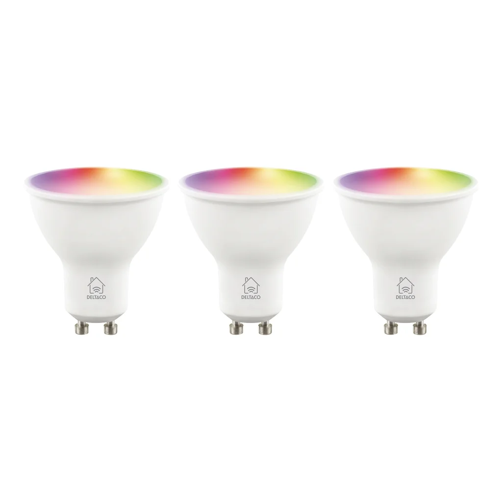 Smart Home LED-lampor, RGB, GU10, PAR16, 3-pack