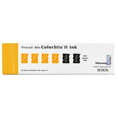 Xerox Colorstix 5 stk. gul + 2 stk. sort 7.000 sider 16190501 Modsvarer: N/A