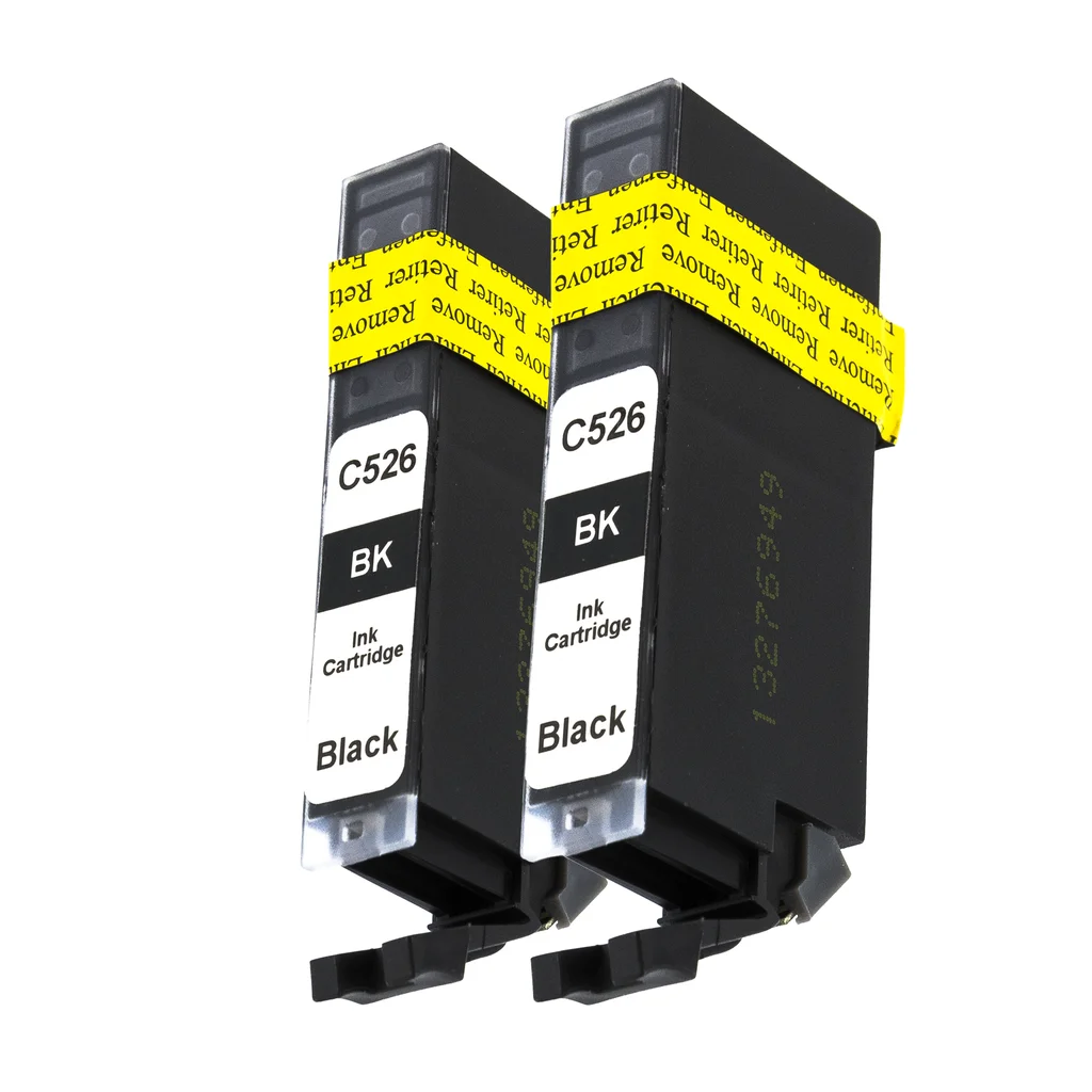 Bläckpatron svart foto (CLI-526 BK) 3.100 sidor, 2-pack