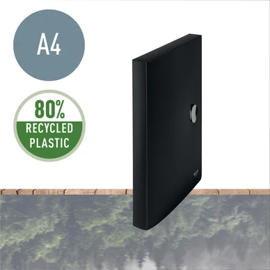 Leitz Recycle Boxmapp A4 PP svart Leitz Recycle Boxmapp A4 PP svart