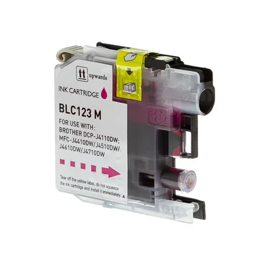 Blækpatron magenta, erstatter Brother LC123M