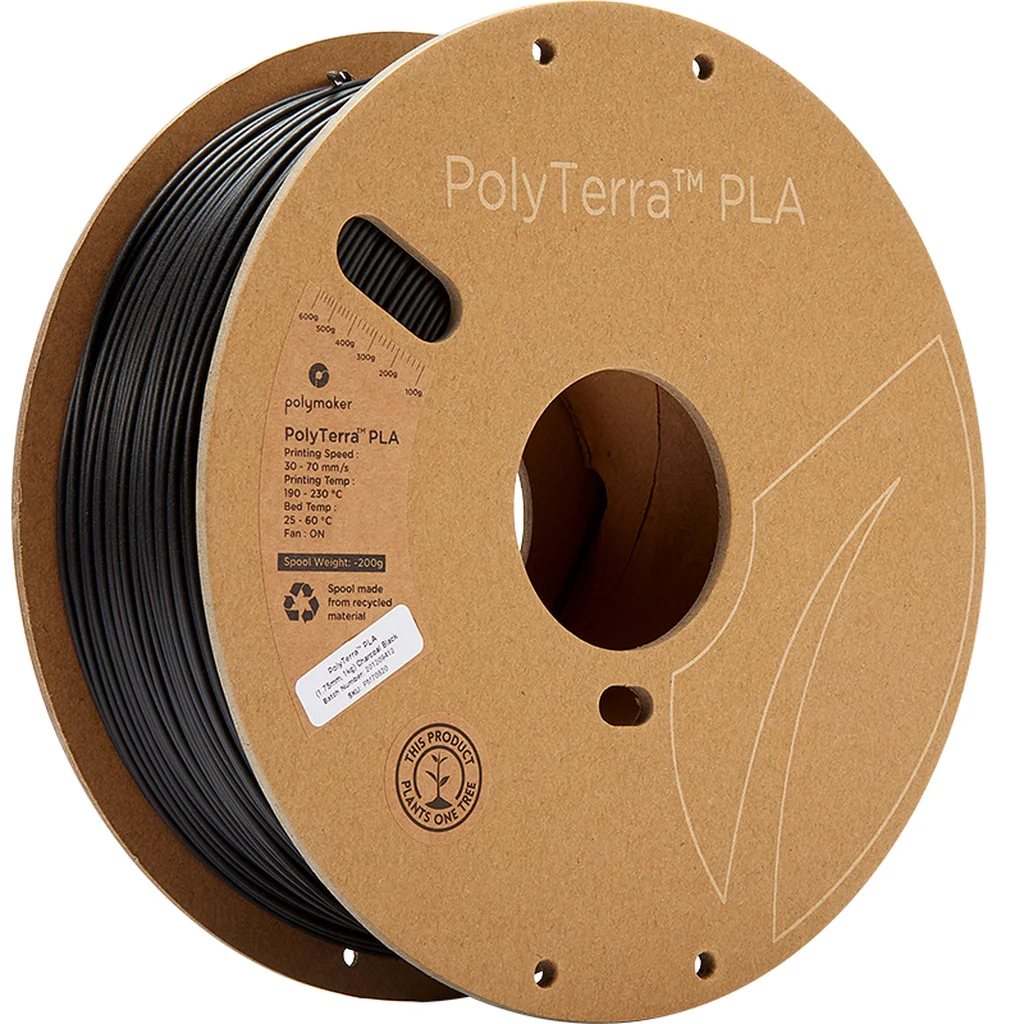 Polymaker PolyTerra PLA - Charcoal Black - 1,75mm - 1kg