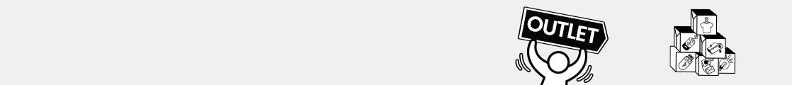 En klickbar banner som leder till vår outletkategori.