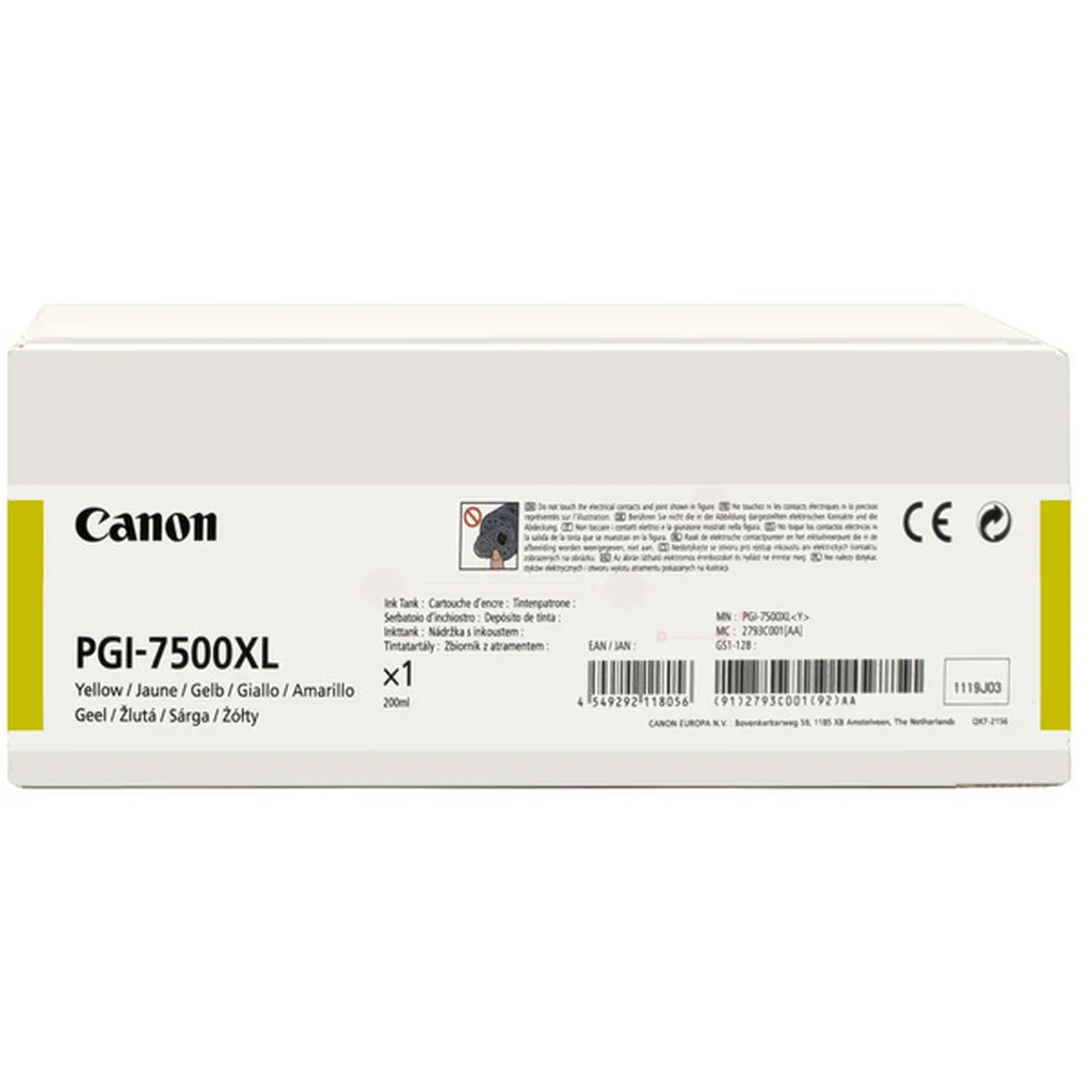 Canon PGI-7500 Y Bläckpatron Gul
