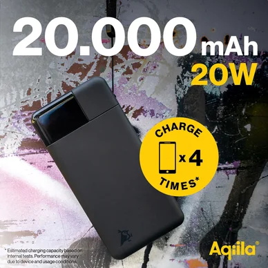 Aqiila Powerbird B20B Powerbank 20000mAh 20W Black