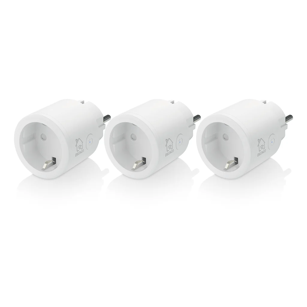 Smart Home strömbrytare, 1xCEE 7/3, 10A, timer, 3-pack