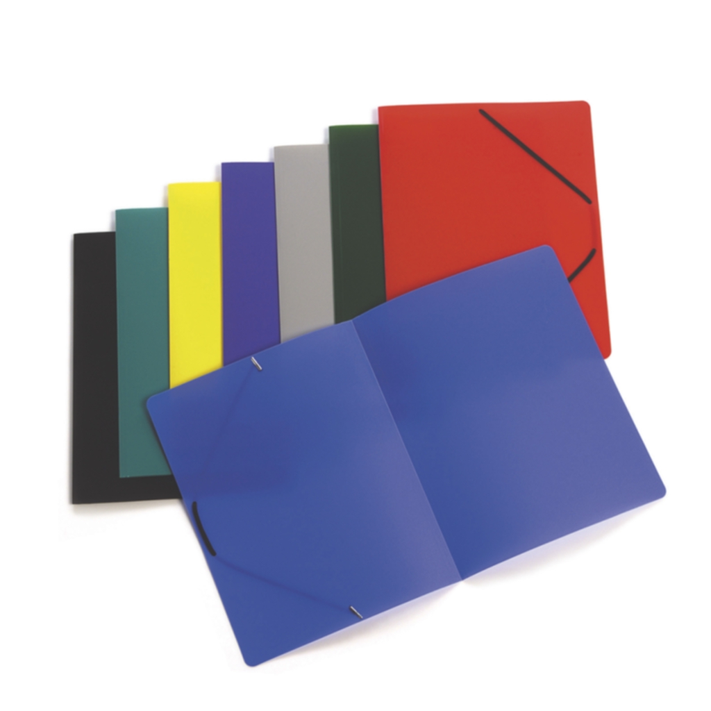 Gummibandsmapp plast A4 transparent