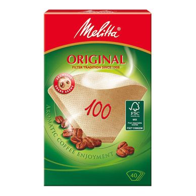 Melitta Melitta Kaffefilter 100 Ubleget pakke med 40 stk. 4006508126033 Modsvarer: N/A
