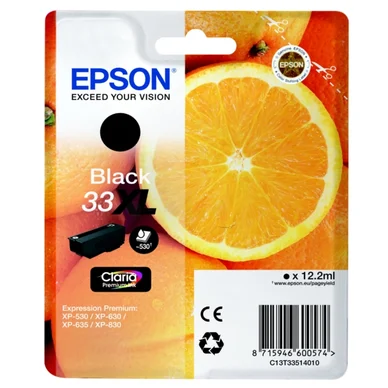 Epson Epson 33XL Blækpatron sort T3351 Modsvarer: N/A billede