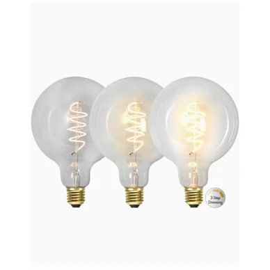 Star Trading Globepære 3-trins dæmpbar G125 E27 LED 4W 2100K 270 lumen 354-89 Modsvarer: N/A