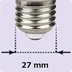 E27 Glödlampa Klotformad Klar 25W 2700K