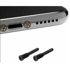 Pentalobe bottenskruvar 2 st. för iPhone X-serien, svart