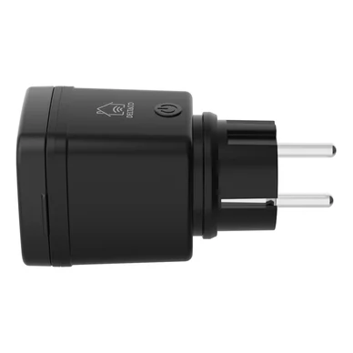 Smart Home outdoor smart plug, WiFi, IP44, 13A, svart/grön
