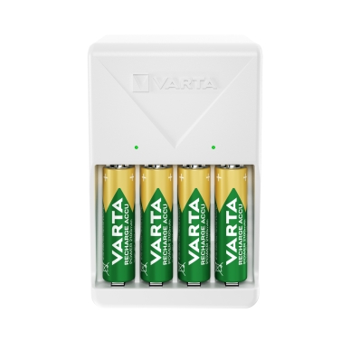 Varta Plug-laddare + 4xAA 2100mAh uppladdningsbara batterier