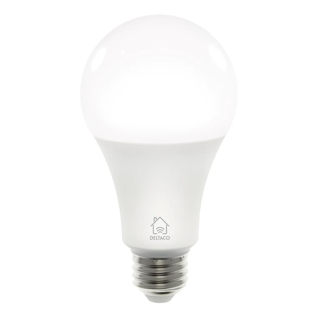Smart Home LED-lampa, E27, WiFi, 9W, 2700K–6500K, dimbar,vit