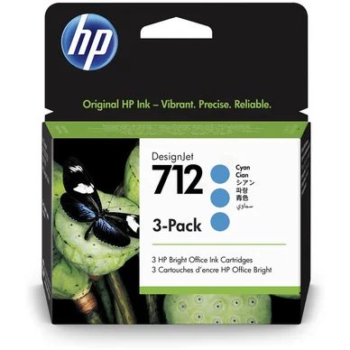 HP HP 712 Blækpatron Cyan 3-pak 3ED77A Modsvarer: N/A