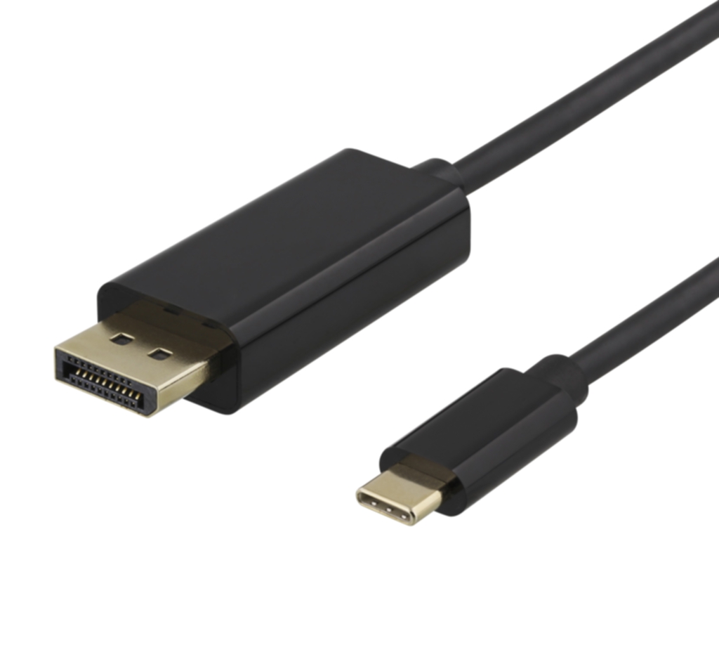 USB-C till DisplayPort-kabel, 1m, 4K 60Hz, svart