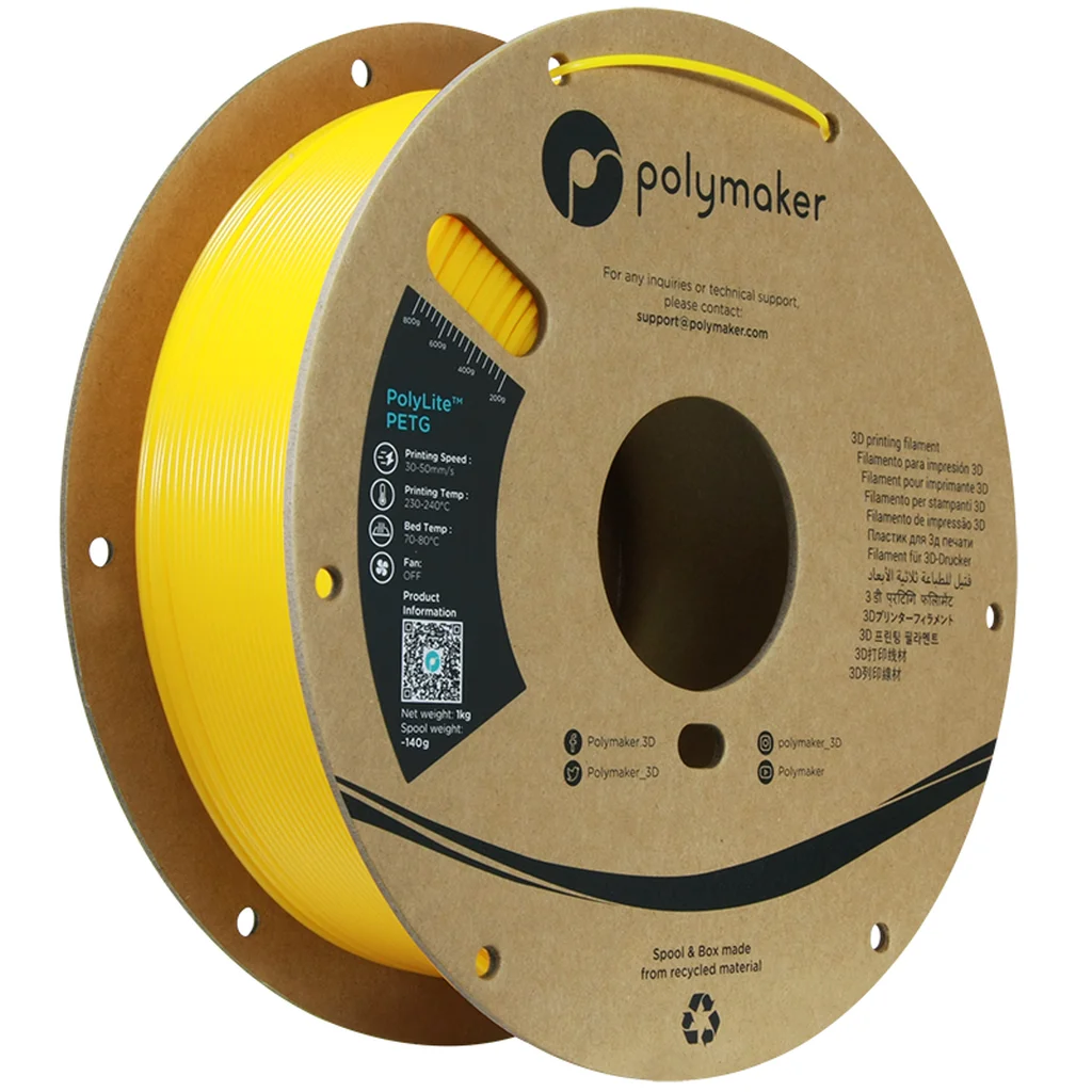 Polymaker Polylite PETG 1,75 mm - 1kg Gul