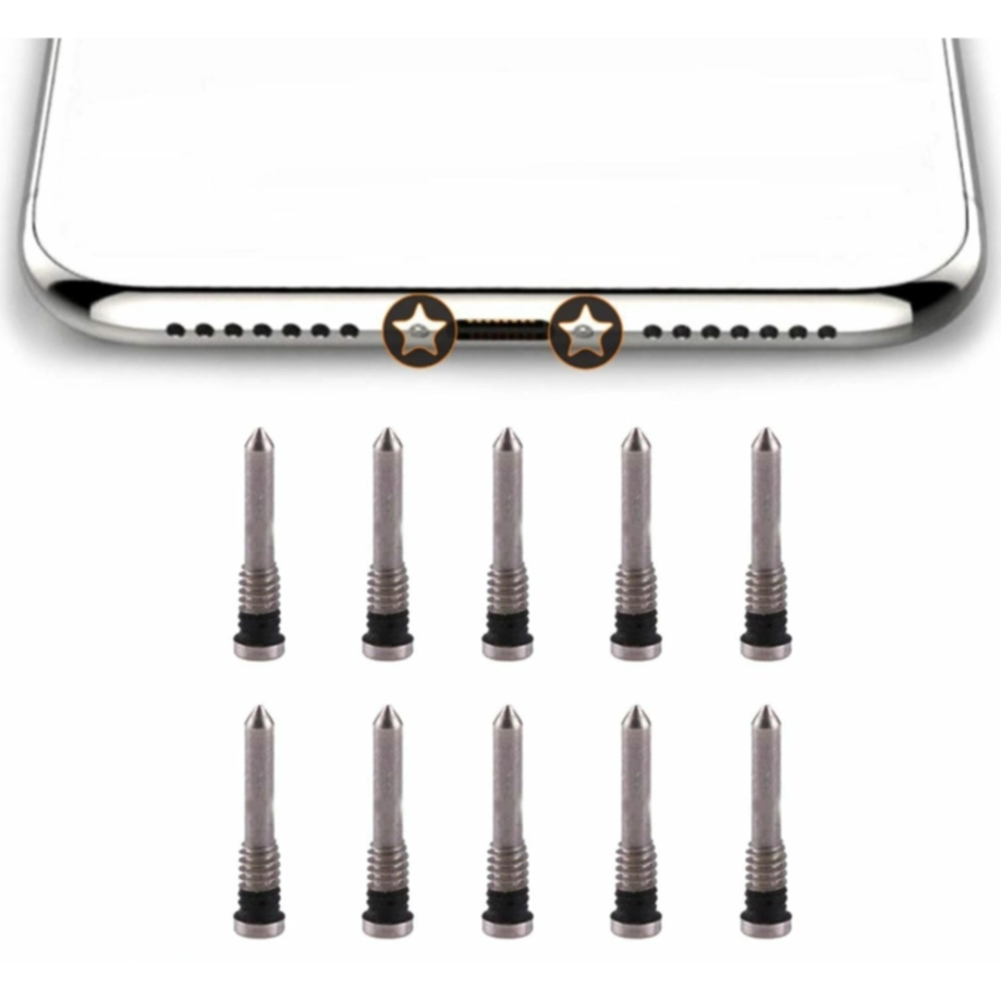 Pentaloe bottenskruvar för iPhone XS, silver