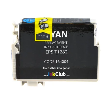 inkClub Blækpatron cyan, erstatter Epson T1282 KEA035 Modsvarer: T1282