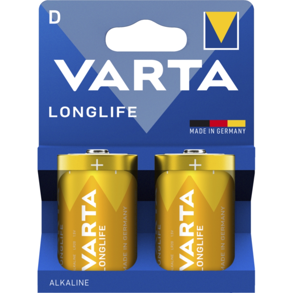 Varta Longlife batteri - D 2-pack