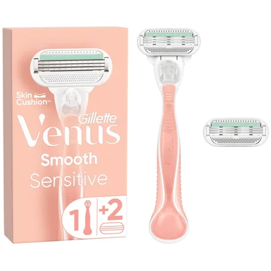 Gillette Gillette Venus Smooth Sensitive barberskraber + 2 barberblad 7702018567461 Modsvarer: N/A