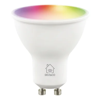 DELTACO SMART HOME - LED-spot lyspære - form: G10 - 4.7 W (tilsvarende 40 W) - klasse F - RGB/varm hvidt/koldt hvidt lys - 2700-6500 K - hvid
