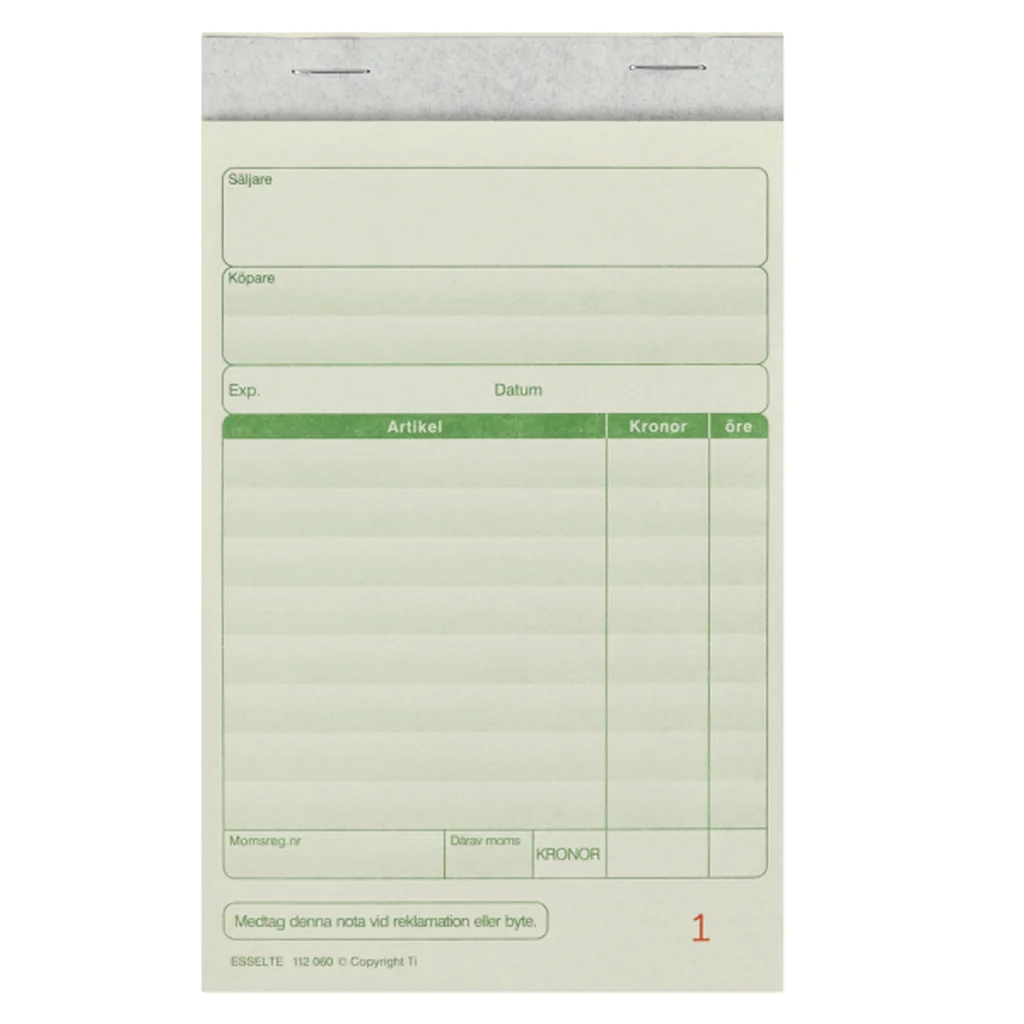 Blankett kassanot.A6 2x50 st fl.karb