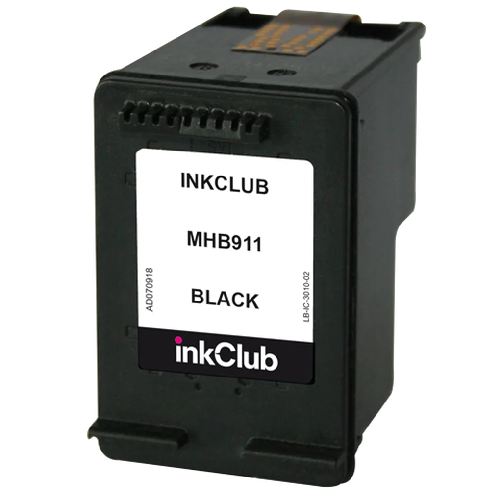 inkClub Bläckpatron, ersätter HP 62, svart, 200 sidor MHB911 ersätter C2P04AE