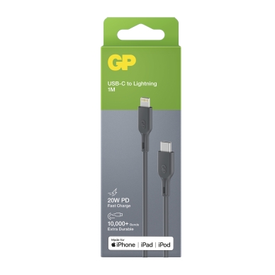GP USB-kabel, USB-C till Apple Lightning, 1m