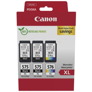 CANON Multipack 2x PG-575XL + CL-576XL passend für: Pixma TR 4750 i;Pixma TR 4751 i;Pixma TR 4755 i;Pixma TR 4756 i;Pixma TS 3500 Series;Pixma TS 3550;Pixma TS 3550 i;Pixma TS 3551 i;Pixma TS 3750 i;Pixma TS 3750 Series