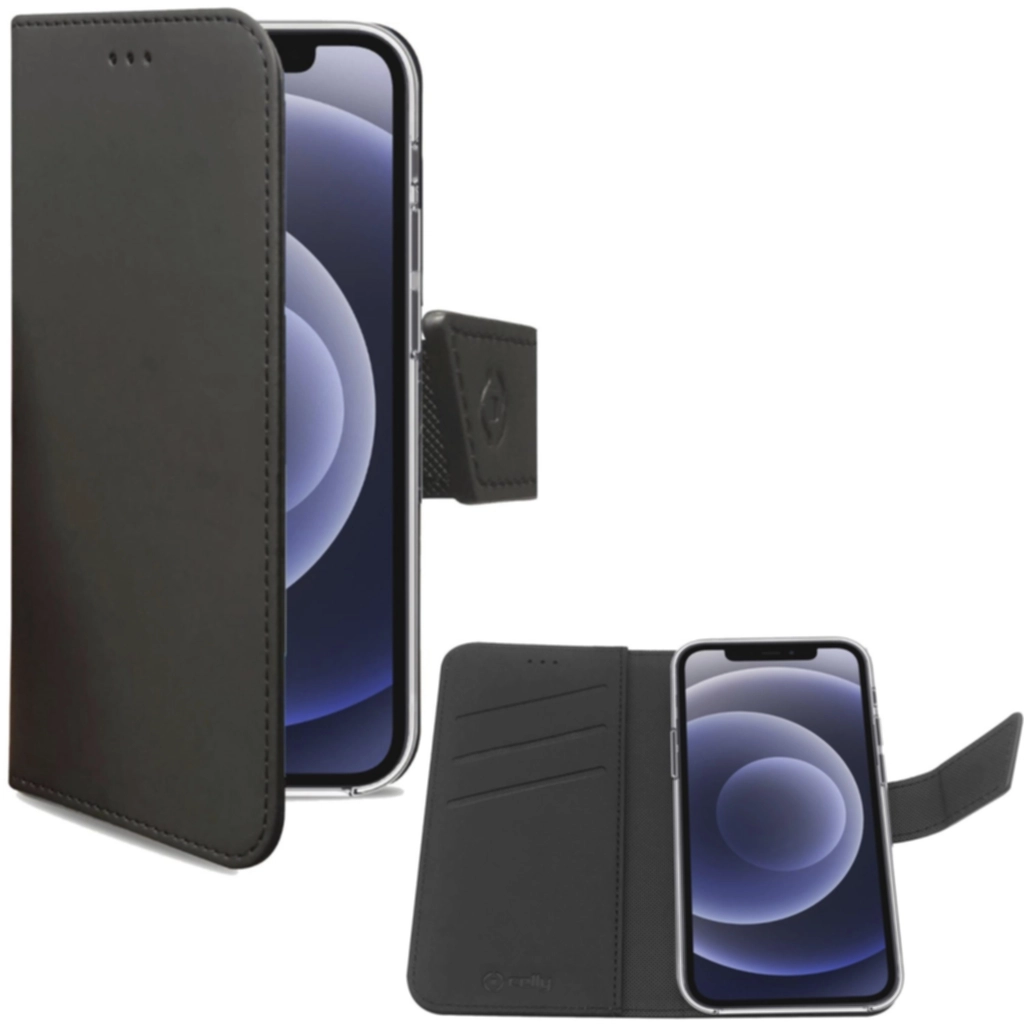 Celly Celly Wallet Case iPhone 13 Pro Max, svart Mobildeksel og futteral iPhone,Elektronikk