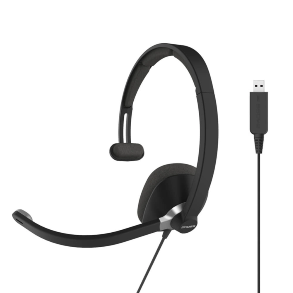 KOSS Headset CS295 Mono On-Ear Mic USB Svart