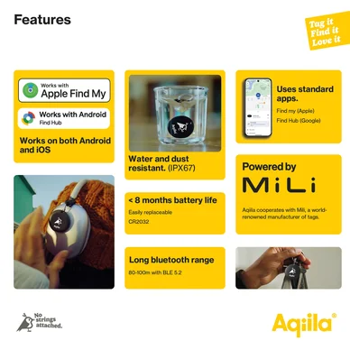 Aqiila Tagbird Tracker iOS/Android Nyckelring 1-pack