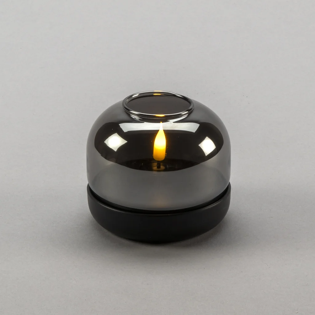 Glasljus LED, mattsvart