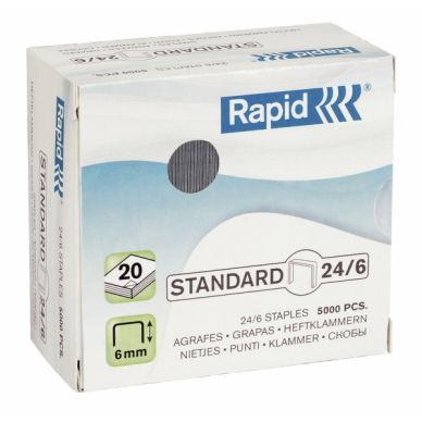 Rapid Hæfteklamme Rapid Stand. 24/6 galv 5000 24859800 Modsvarer: N/A