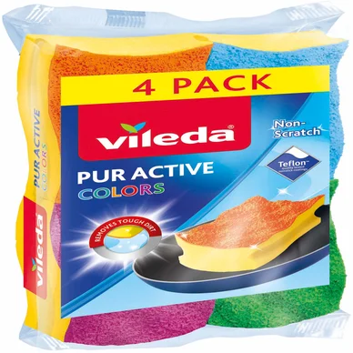 Vileda Vileda Pur Active skrubbesvamp 4-pak 4023103189539 Modsvarer: N/A