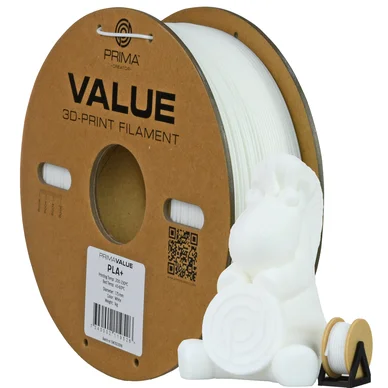 Prima PrimaValue PLA+ - 1,75mm - 1kg - Hvid 7340002119526 Modsvarer: N/A