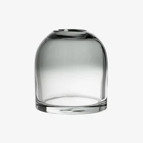 Kupolformad glasvas Grå