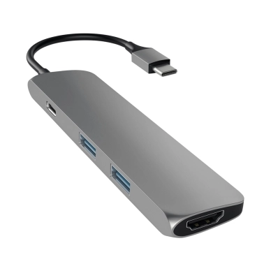 Satechi alt Slank USB-C MultiPort Adapter 4K HDMI, Space Grey
