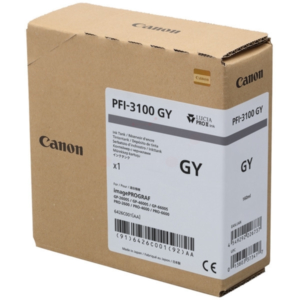 Canon PFI-3100 Bläckpatron Grå