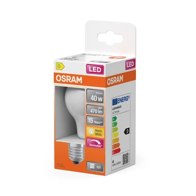 OSRAM LED Normal 40 Dæmpbar Mat 3,4W 827 E27 4099854464973 Modsvarer: N/A